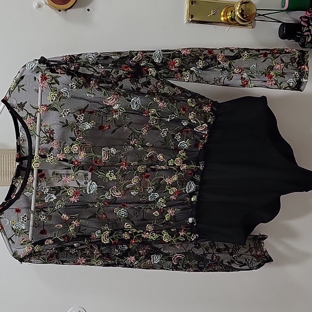 Floral sheer bodysuit